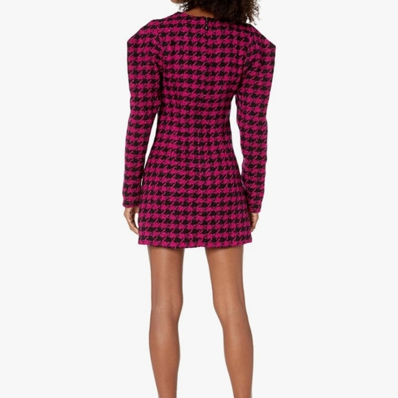 House of Harlow Tweed Dress, Pink and Black,  XXS - Picture 4 of 4